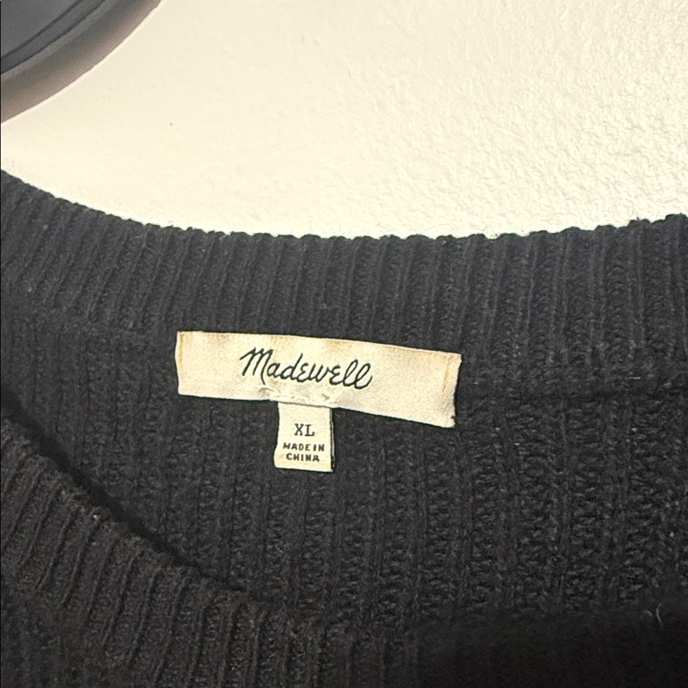 Madewell Black Crew Neck Basic Classic Sweater - image 3